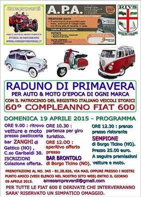 RADUNO PRIMAVERA APRILE 2015 Novara